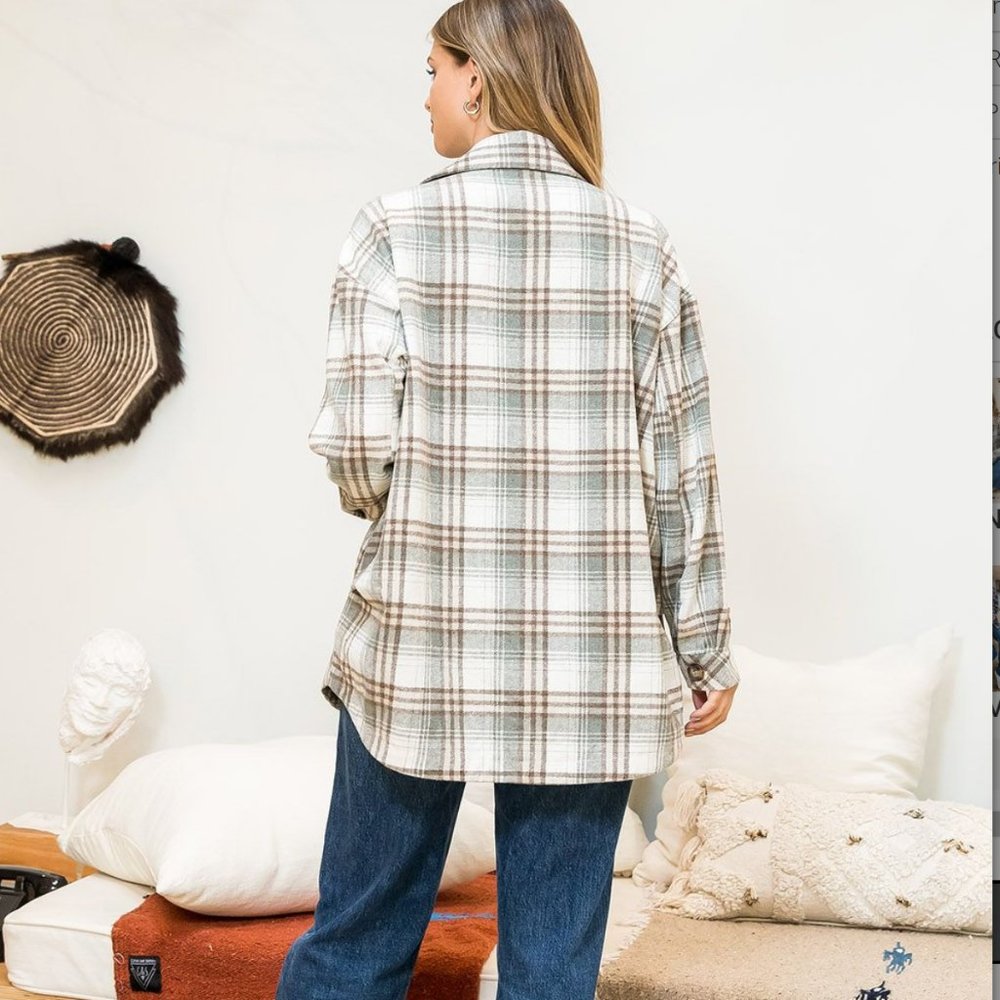 NWT - Plaid Button Up Shirt - Picture 7 of 8